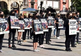 Protestas antitaurinas en Logroño.