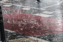 Intensa tormenta sobre Logroño