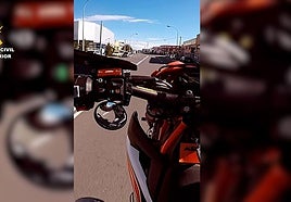 A toda velocidad y haciendo 'caballitos' por Logroño para subir los vídeos a Instagram