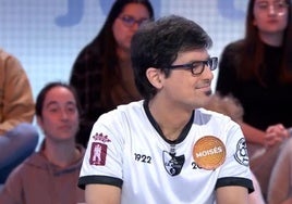 Moisés Laguardia, con la camiseta del Alfaro, en el programa.