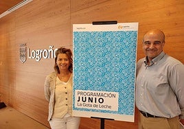 La concejala de Juventud, Laura Arrieta, y el responsable municipal de Juventud, Alberto Martínez.