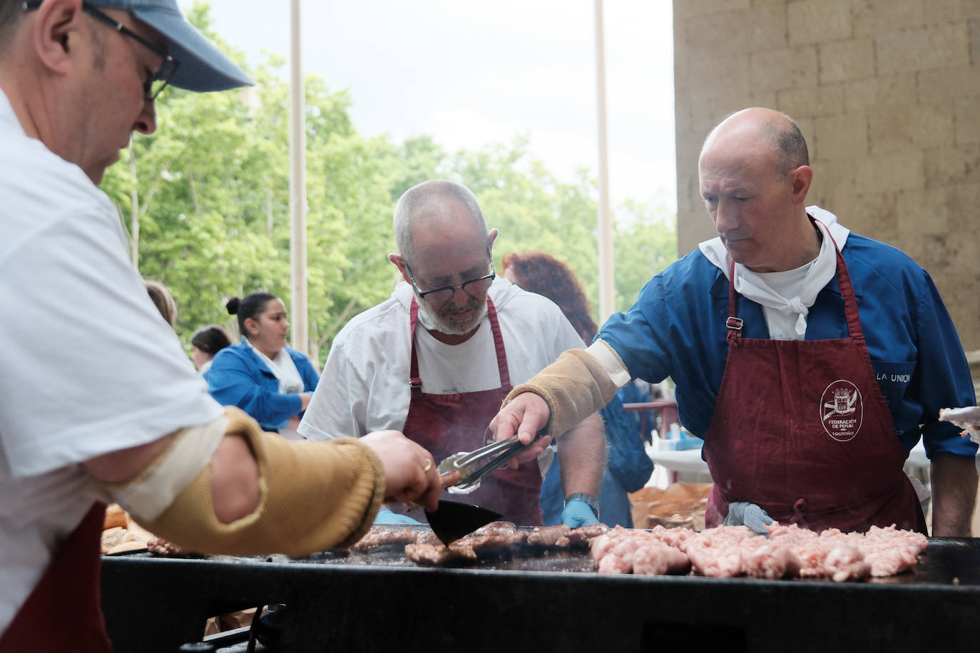 Degustación de chorizo en el Ayuntamiento, por la peña La Unión