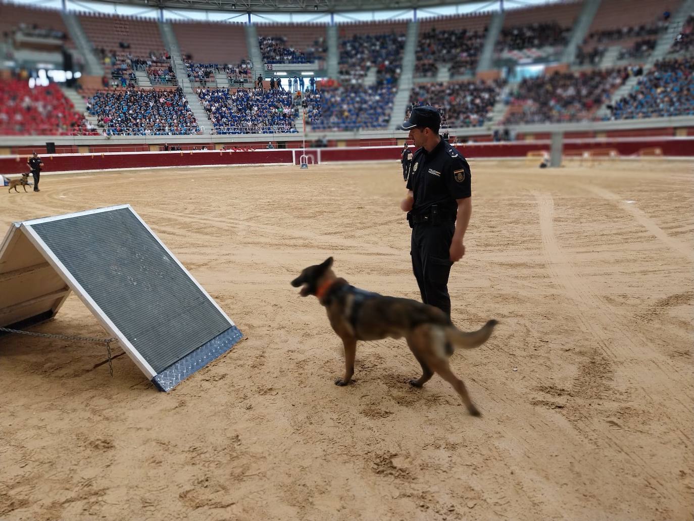 Exhibición de la Policía Nacional para niños en La Ribera