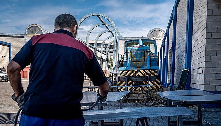 Operario municipal en el Parque de Servicios en una imagen de archivo.
