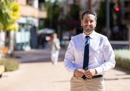 Javier García, en las calles de Logroño minutos después de la entrevista