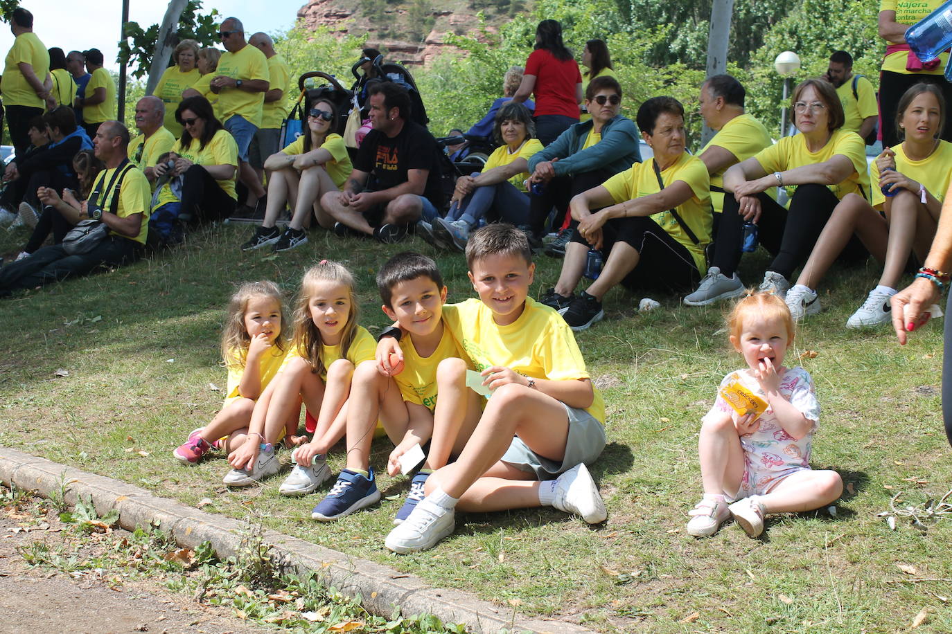 Las imágenes de la marcha solidaria contra el cáncer en Nájera