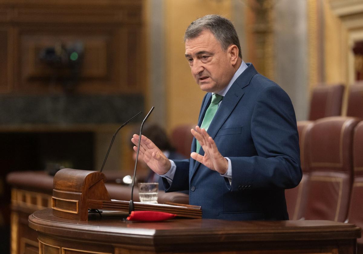 Aitor Esteban, ayer en el Congreso.