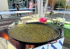 La paella que disfrutaron ayer los asistentes.