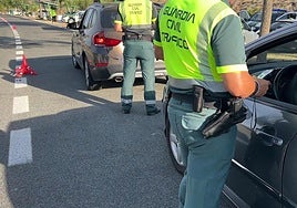 Control de alcoholemia realizado por la Guardia Civil.