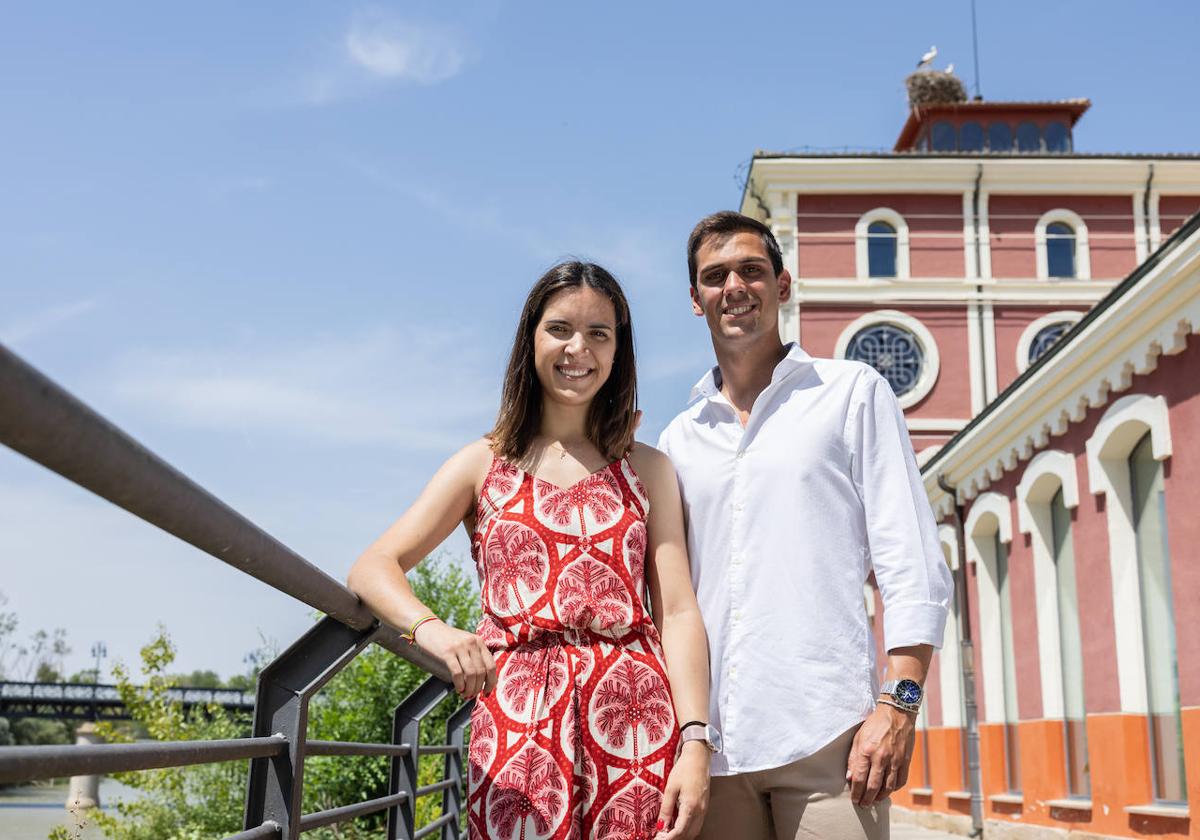 Marta Gil y Marcos Ascacíbar, Vendimiadores 2024, en la Casa de las Ciencias.