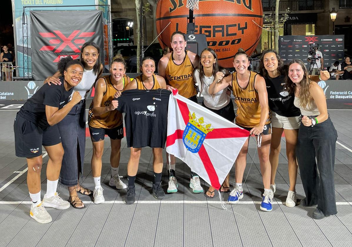 Componentes del Central de Proyectos 3x3 en el torneo de Barcelona.