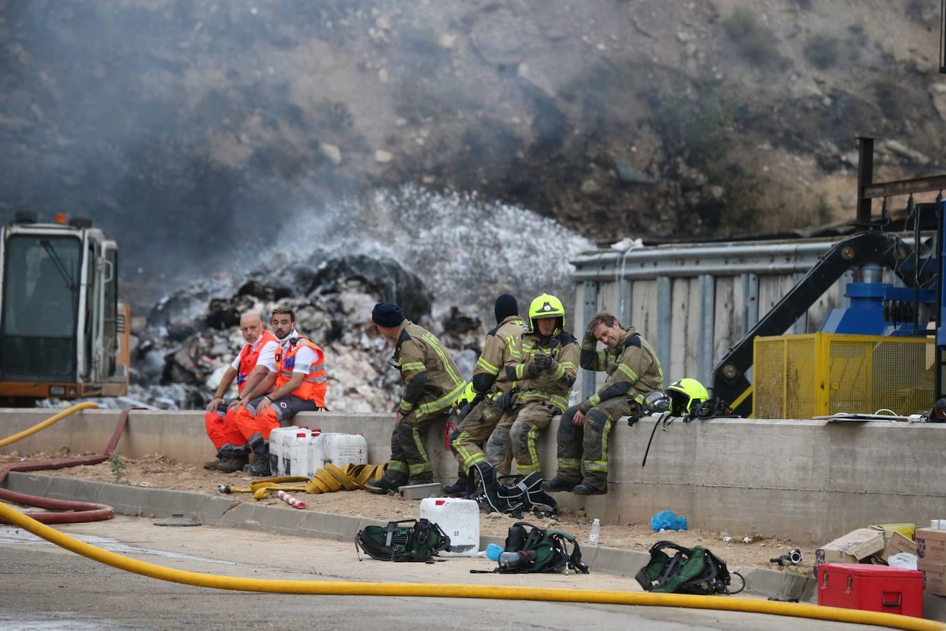 Las imágenes del incendio de Recirsa