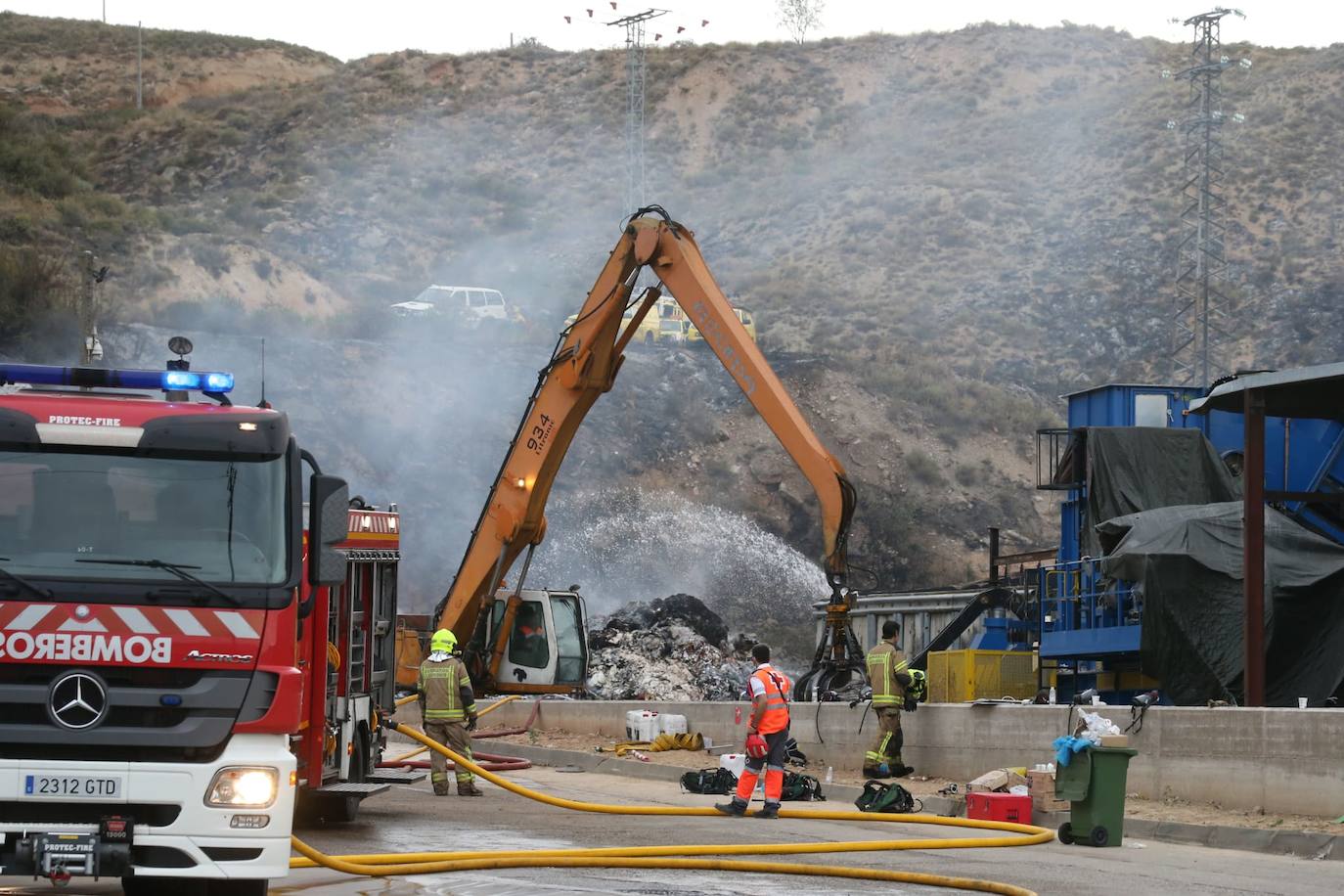 Las imágenes del incendio de Recirsa