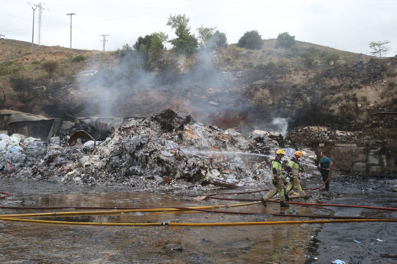 Las imágenes del incendio de Recirsa