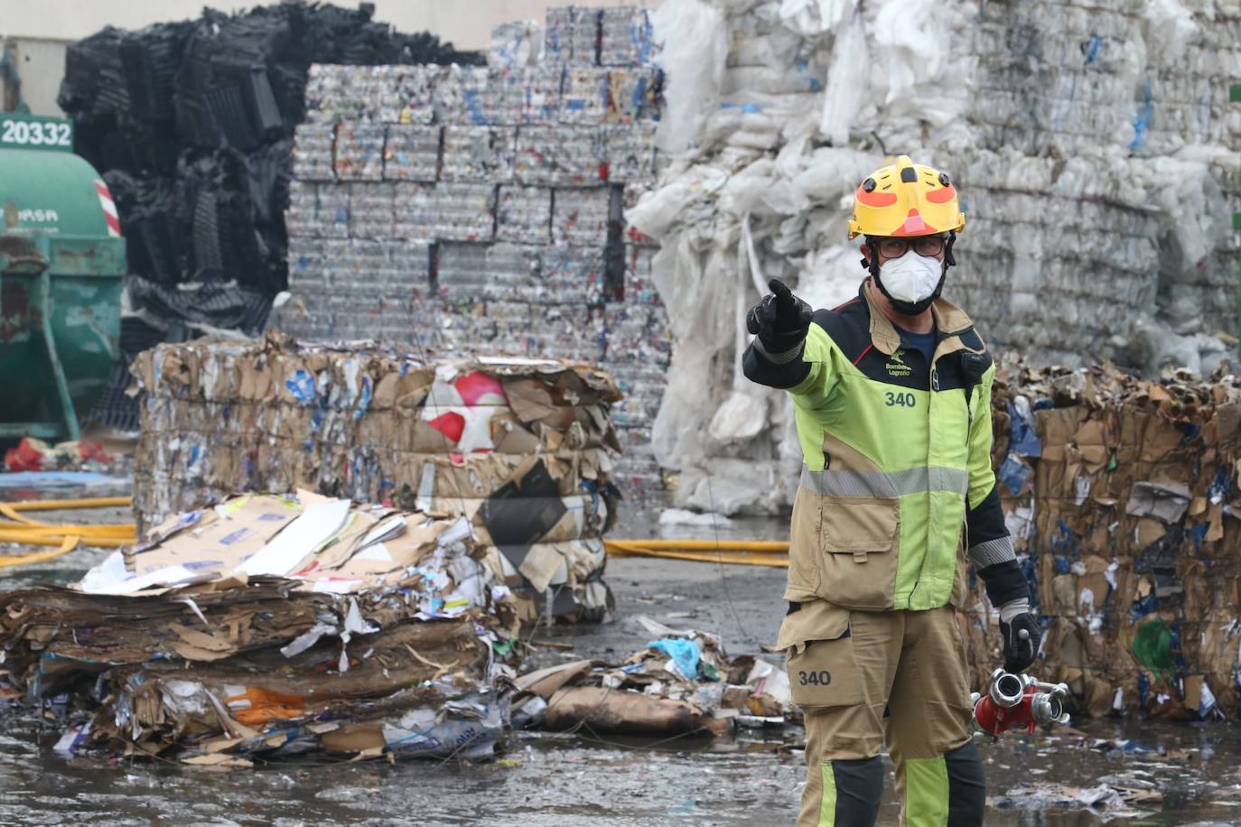 Las imágenes del incendio de Recirsa