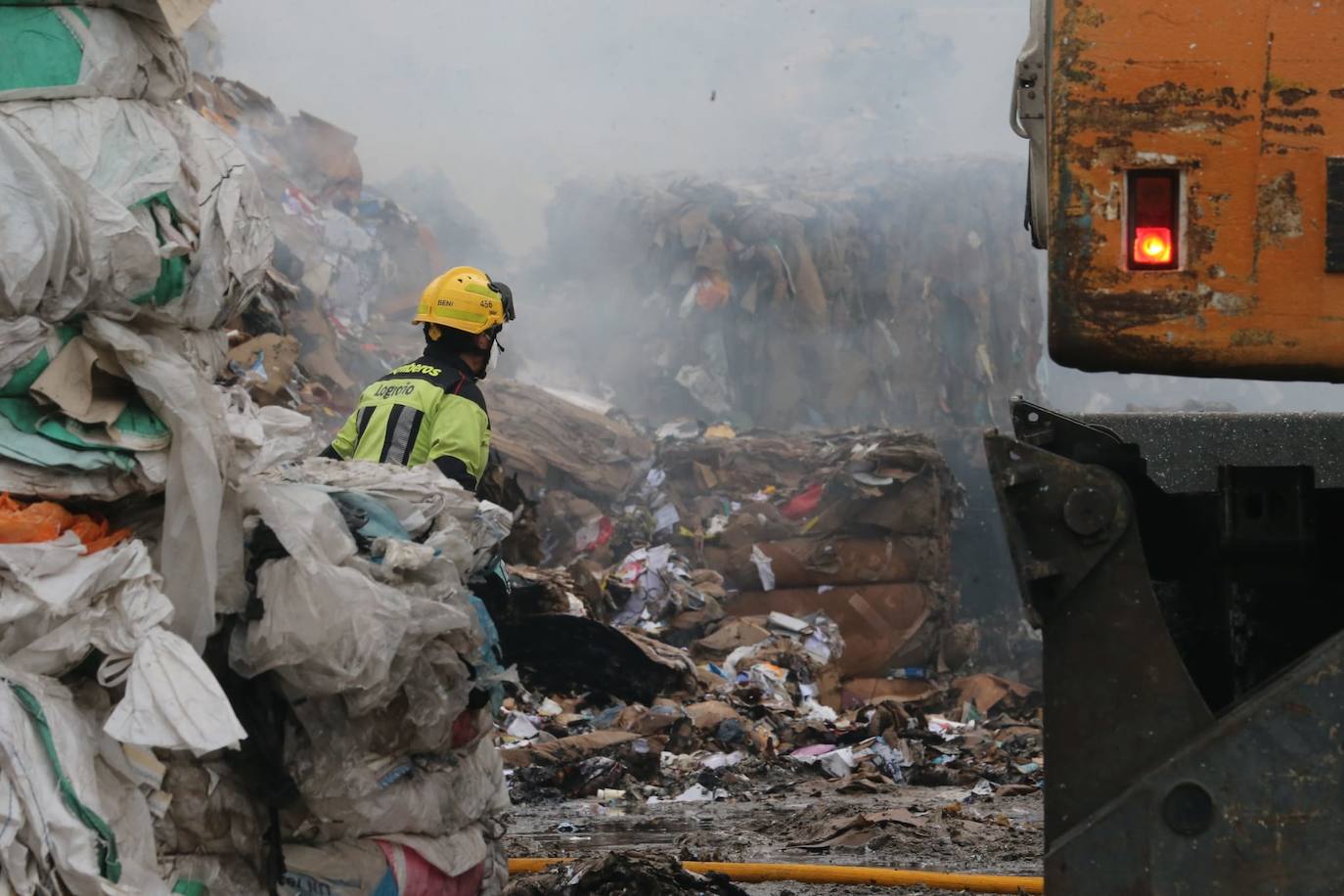Las imágenes del incendio de Recirsa