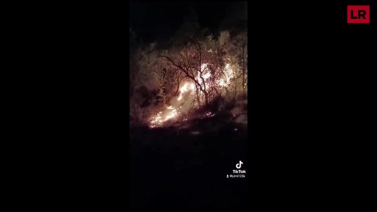 Incendio agrícola en Cenicero