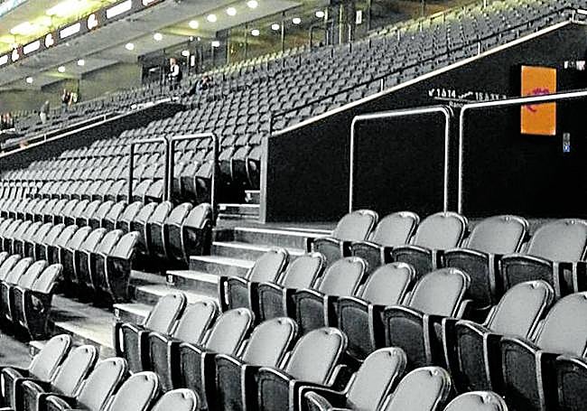Las butacas del Paris La Defense Arena, sede olímpica.