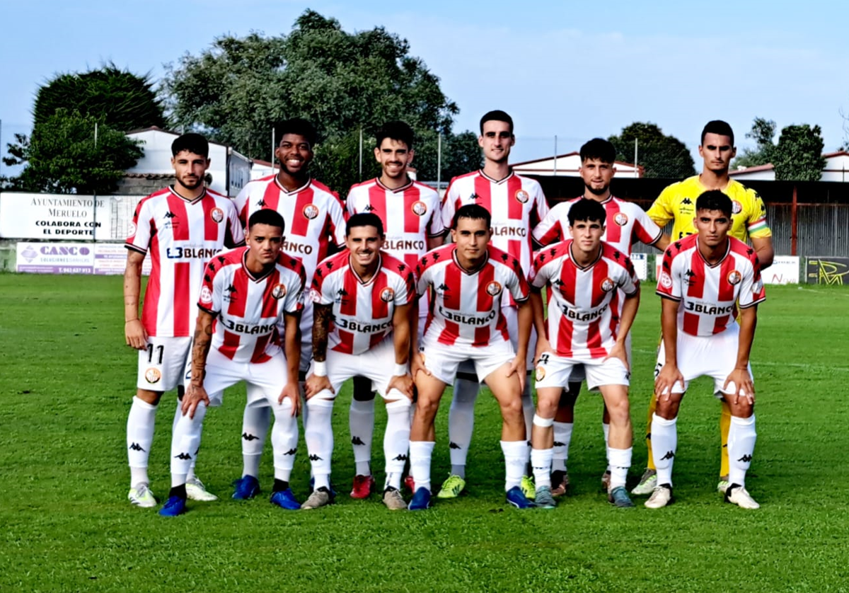 Once inicial con el que empezó el partido la SDLogroñés en el campo de La Caseta de Noja.