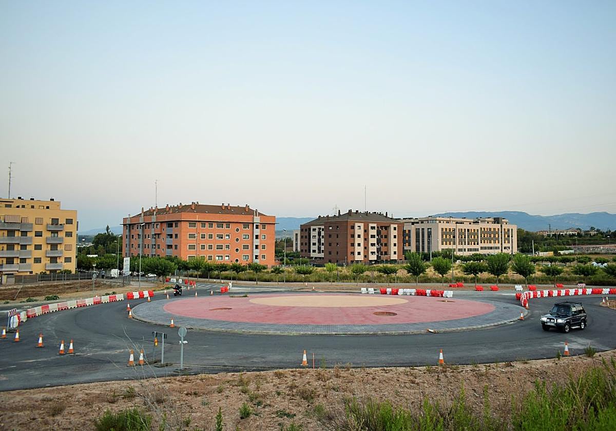 Acceso a Entre Ríos desde la N-111, con la nueva rotonda al fondo.