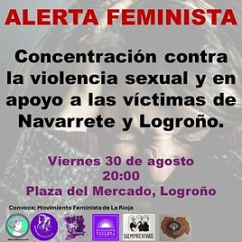 Concentración en Logroño contra las agresiones sexuales