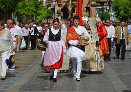 Procesión en honor a los santos de Calahorra