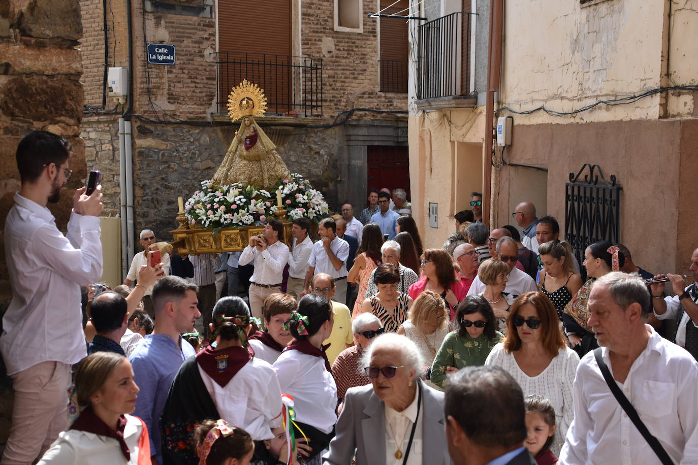 Procesión de la Virgen del Villar, en Igea