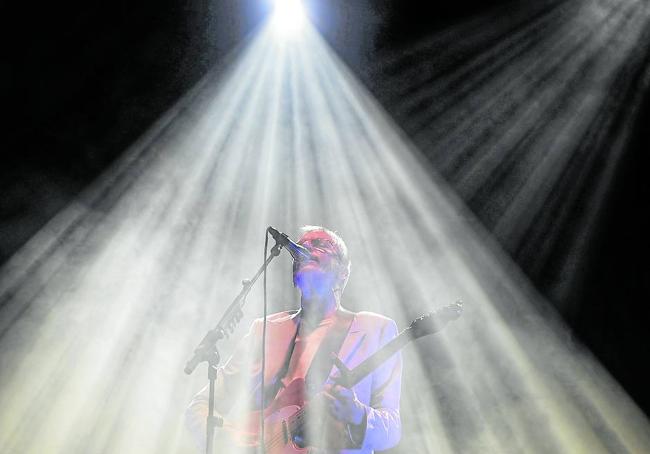 Xoel López durante su concierto, el viernes, uno de los mejores de Muwi pese a los problemas técnicos.