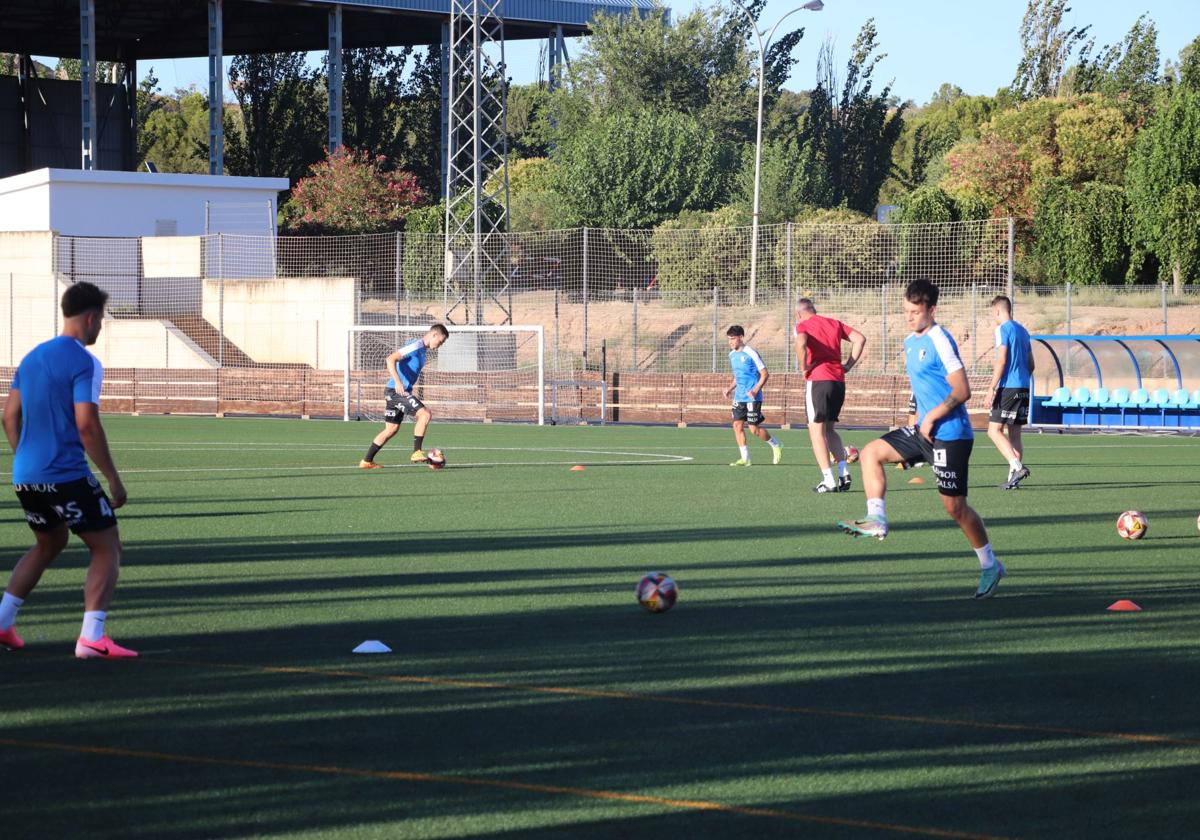 Kevin Soeiro, autor del gol en Guernica, durante un entrenamiento.