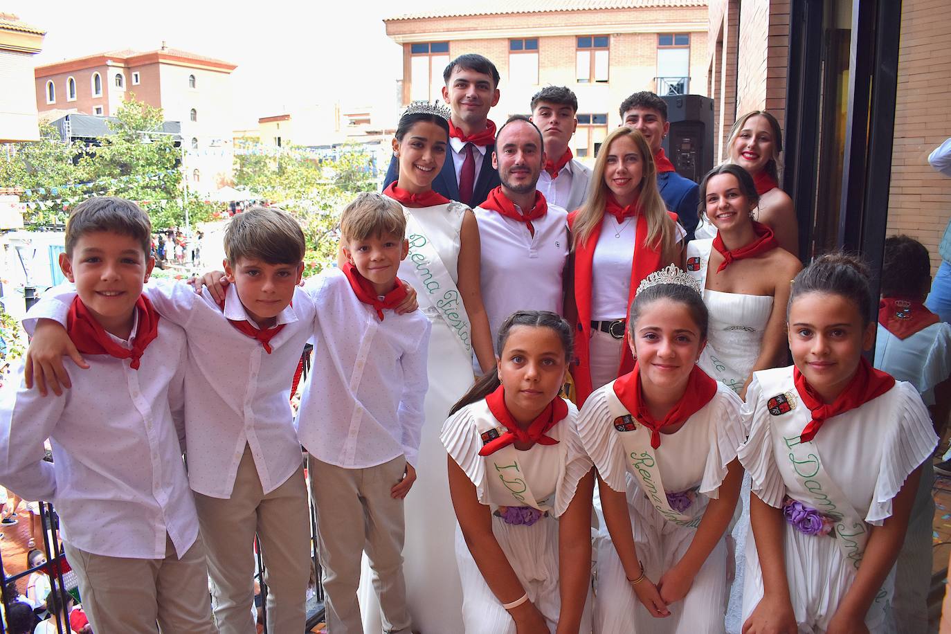 Disparo del cohete de las fiestas de Pradejón