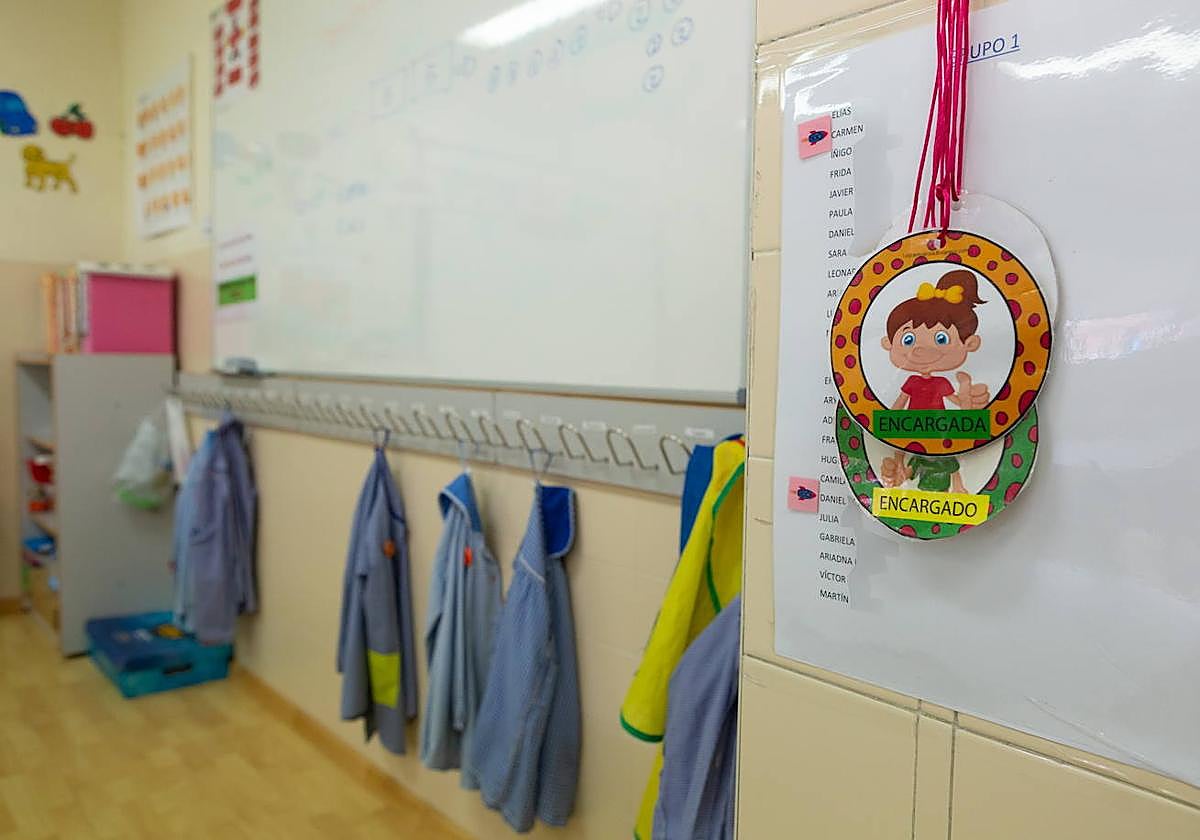 Imagen de un aula vacía.