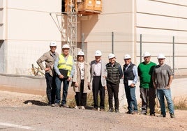 Rafael Moneo, en su última visita a las obras de la empresa Dica en Rincón de Soto.