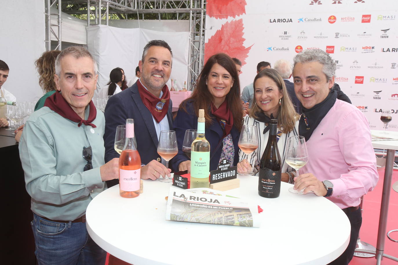 Carlos, Rafael, Beatriz, Cristina y David Losantos, director general de Marqués de Cáceres.