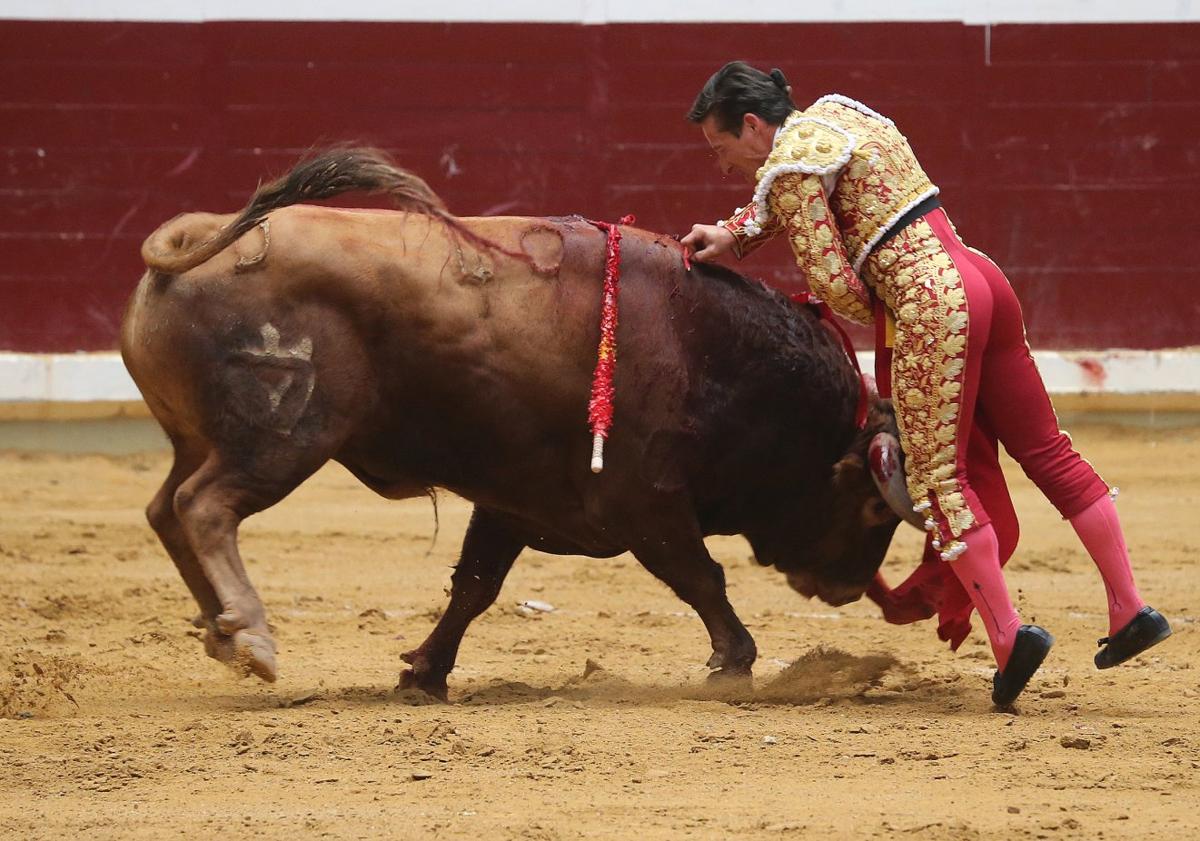 Imagen principal - Talavante suma trofeos y Urdiales pone el arte