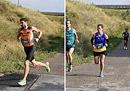 Los ganadores, Nacho García y Amagoia Fernández, de la etapa.