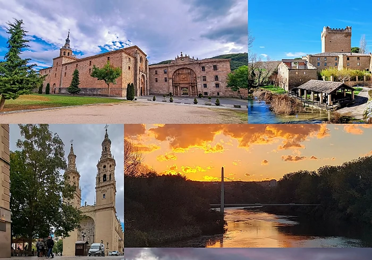 Fotomontaje con las cinco imágenes riojanas seleccionadas al concurso 'Mi rincón favorito'.