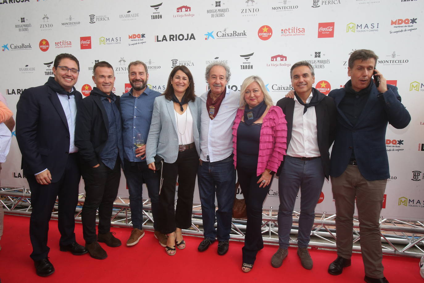 Parte del equipo del Banco Sabadell y acompañantes: Jorge Calvo, Juanrra Rey, Miguel Sáenz, Itziar Mahave, Francisco Martínez Berges, Ana Cristina Sanagustín, Javier Sorolla y Mikel Urkola.