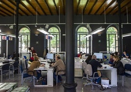 Dependencias de la Agencia Tributaria, en el edificio de la Bene de Logroño.