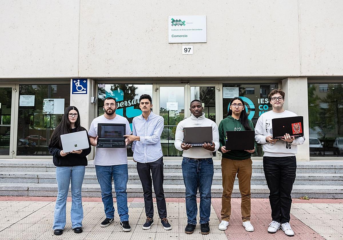 Algunos de los alumnos afectados por la falta de profesor.