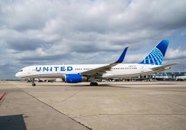 United Airlines servirá la ruta Bilbao-Nueva York con un 'Boeing 757-200' como el de la imagen.