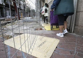 Zonas de paso en Calvo Sotelo en octubre de 2022.