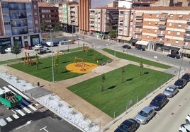 El nuevo parque en el antiguo cuartel de la Guardia Civil de Calahorra.