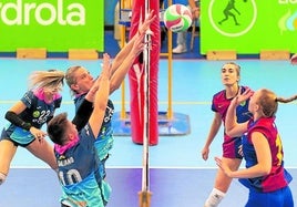 Imagen del partido entre Haro y Barça, que abrió la actual temporada.