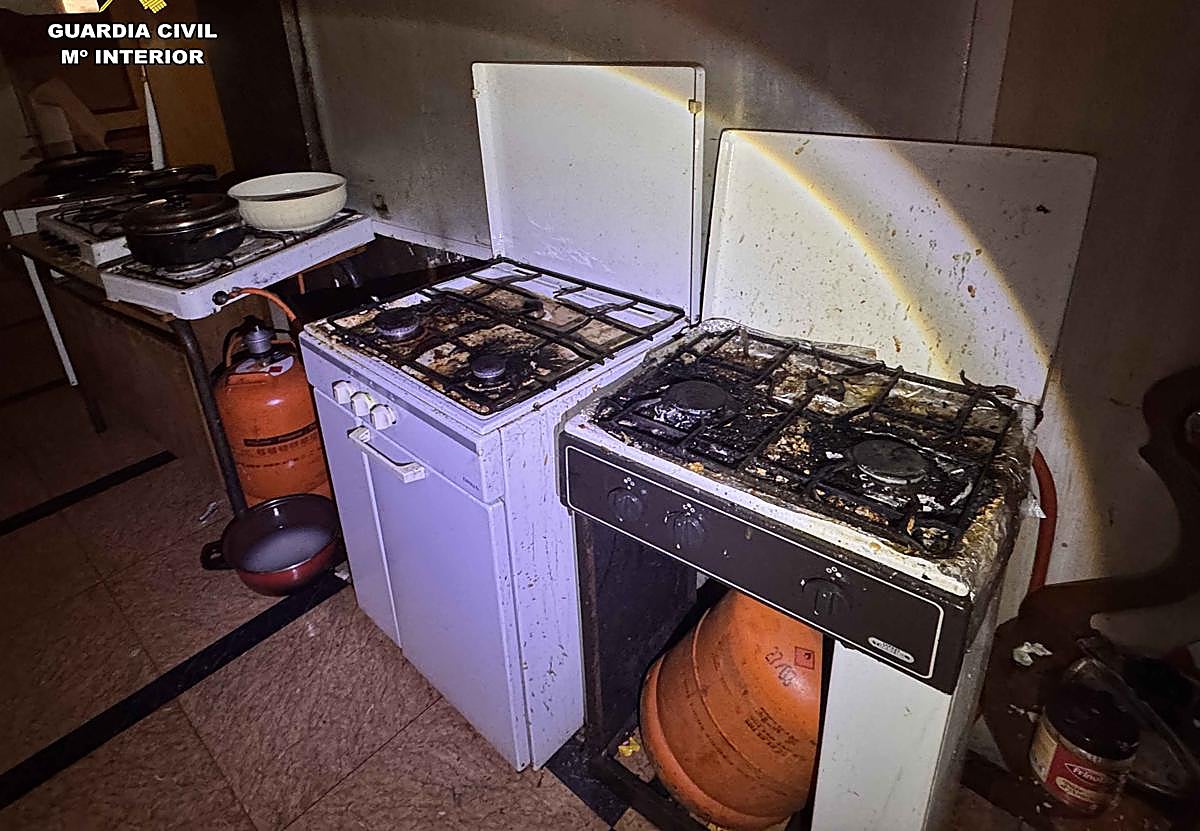 Las imágenes del chalé en el que dormían los migrantes