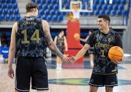 Moreno y Orlov, durante un entrenamiento.