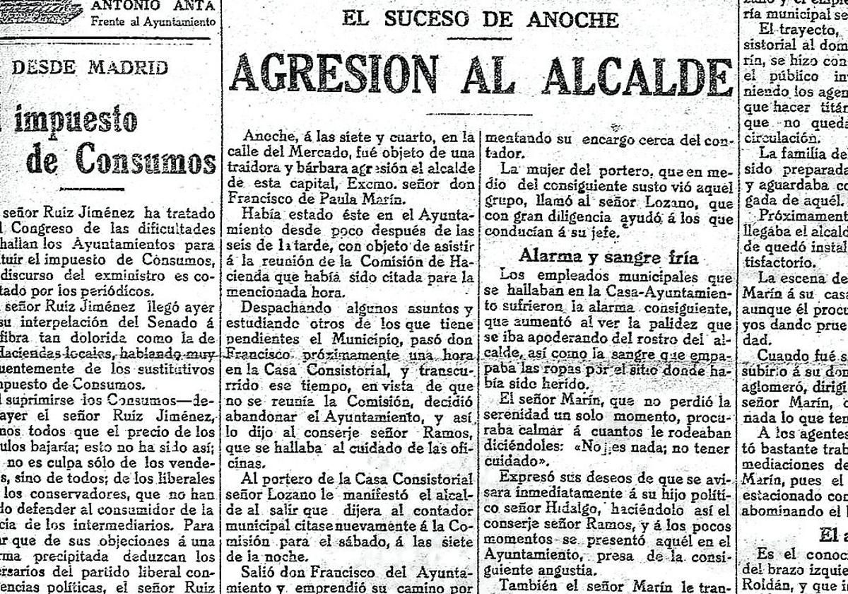 El alcalde, acuchillado