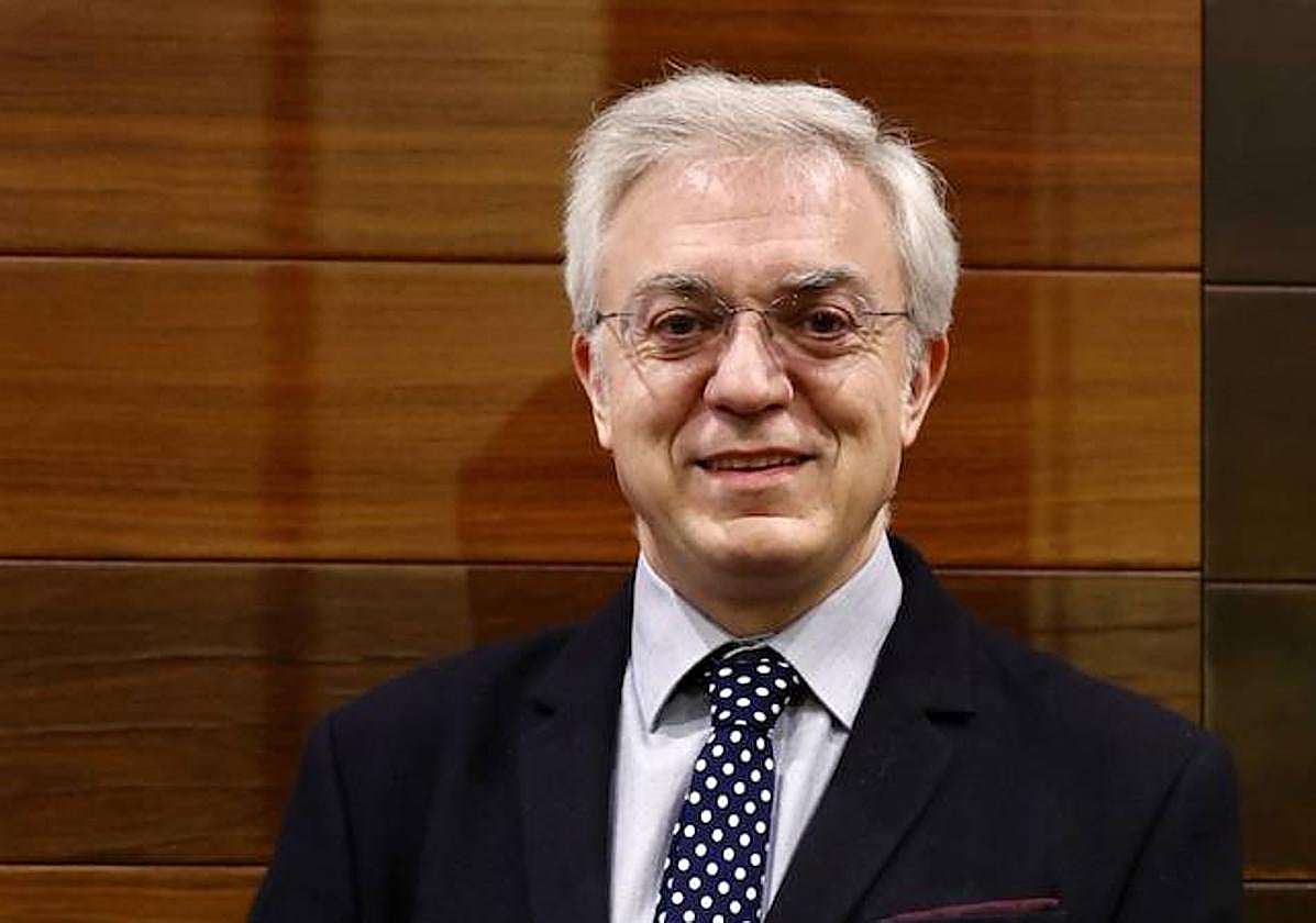 Javier Moreno Luzón, en el centro cultural Gran Vía, antes de su conferencia en Logroño