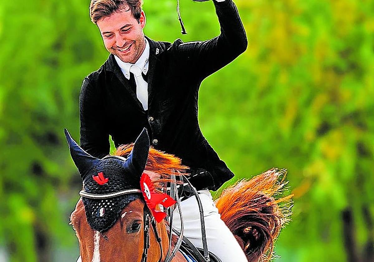 Álex con su yegua durante el Trofeo Princesa de Asturias.