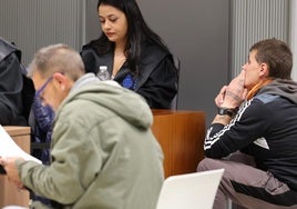 Los dos encausados, durante la lectura del veredicto este miércoles.