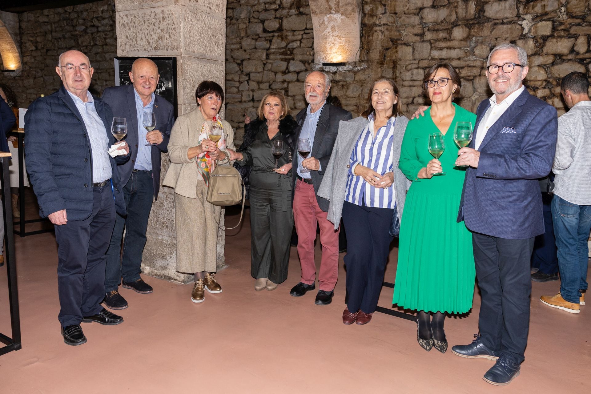 Mariano Tejedor, Iñaki Eguren, María Cruz Herrán, Pilar Pérez, Javier Virto, Mari Carmen Iruzubieta, Elena Zubiri y José María Esteban.